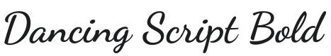 Dancing Script Bold Font Preview