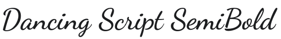 Dancing Script SemiBold Font Preview