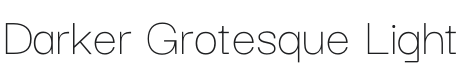 Darker Grotesque Light Font Preview
