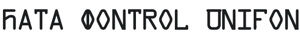 Data Control Unifon Font Preview