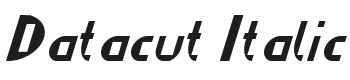Datacut Italic Font Preview