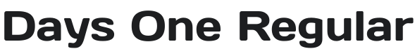 Days One Font Preview