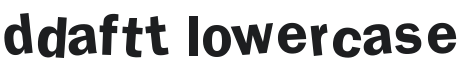 DdaftT lowercase Font Preview