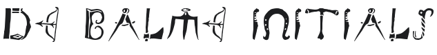 De Balme Initials Font Preview