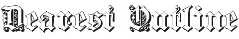 Dearest Outline Font Preview