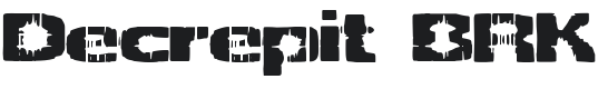 Decrepit Font Preview