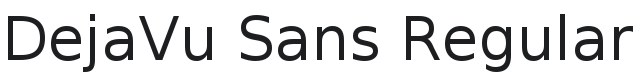 DejaVu Sans Font Preview
