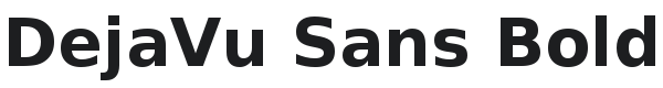 DejaVu Sans Bold Font Preview
