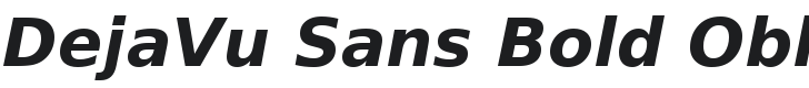 DejaVu Sans Bold Oblique Font Preview