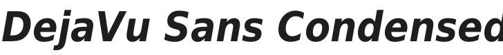 DejaVu Sans Condensed Bold Oblique Font Preview