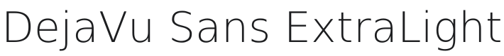 DejaVu Sans ExtraLight Font Preview