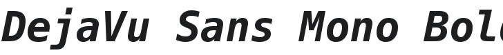 DejaVu Sans Mono Bold Oblique Font Preview