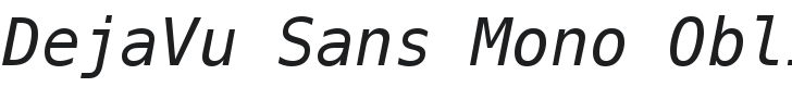 DejaVu Sans Mono Oblique Font Preview