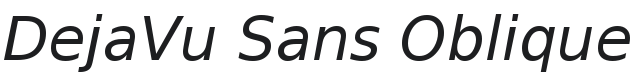 DejaVu Sans Oblique Font Preview