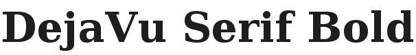 DejaVu Serif Bold Font Preview