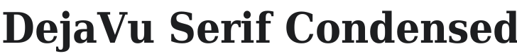 DejaVu Serif Condensed Bold Font Preview