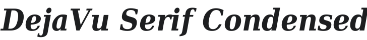 DejaVu Serif Condensed Bold Italic Font Preview