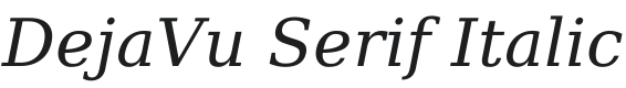 DejaVu Serif Italic Font Preview