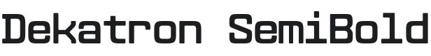 Dekatron Font Preview