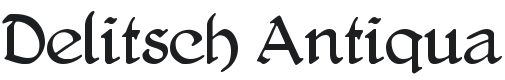 Delitsch Antiqua Font Preview