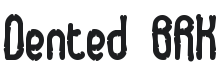 Dented Font Preview