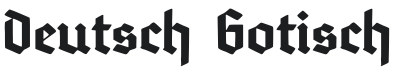 Deutsch Gotisch Font Preview