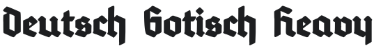 Deutsch-Gotisch Heavy Font Preview
