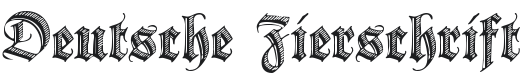 Deutsche Zierschrift Font Preview