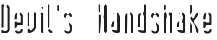 Devil's Handshake Font Preview