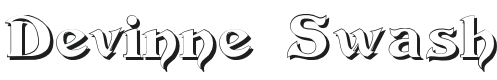 Devinne Swash Shadow Font Preview