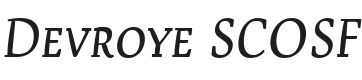 Devroye SCOSF Font Preview