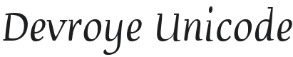 Devroye Unicode Font Preview