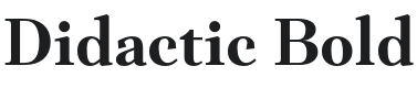 Didactic Bold Font Preview