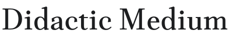 Didactic Medium Font Preview