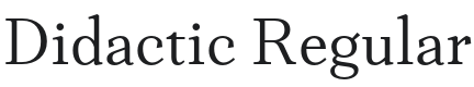 Didactic Font Preview