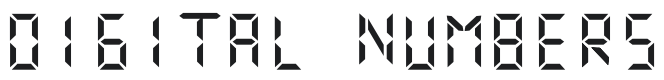 Digital Numbers Font Preview