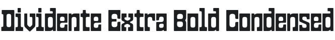 Dividente Font Preview