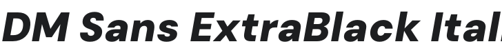 DM Sans ExtraBlack Italic Font Preview
