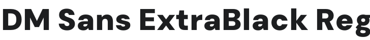 DM Sans ExtraBlack Regular Font Preview