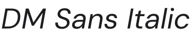DM Sans Italic Font Preview