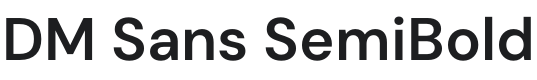 DM Sans SemiBold Font Preview