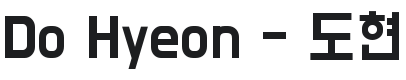 Do Hyeon Font Preview