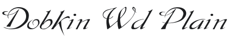 Dobkin Wd Plain Font Preview