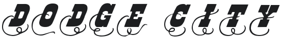 Dodge City Initials Font Preview