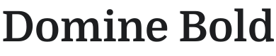 Domine Bold Font Preview