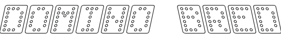 Domino bred kursiv omrids Font Preview