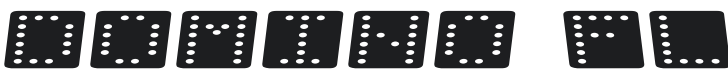Domino flad kursiv Font Preview
