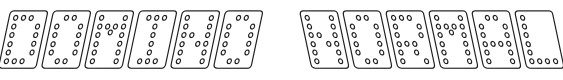 Domino normal kursiv omrids Font Preview