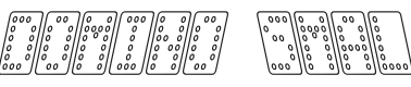 Domino smal kursiv omrids Font Preview