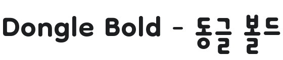Dongle Bold Font Preview